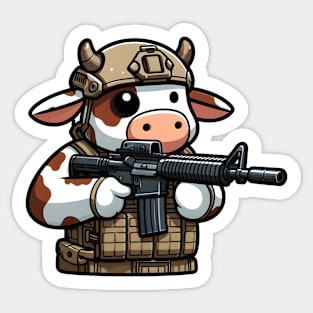 Tactical Cow Sticker